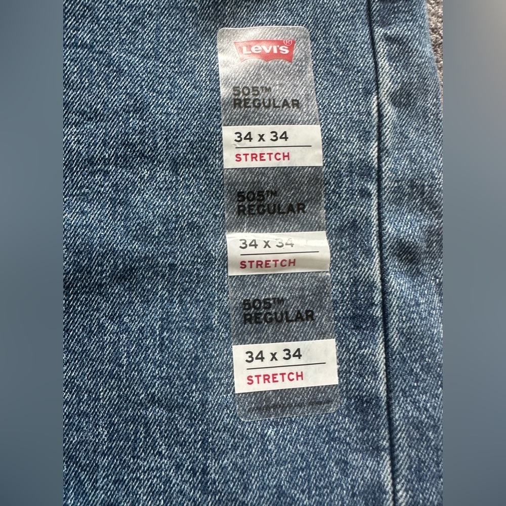 NWT Levi’s 505 Straight Fit Medium Wash Jeans - Size 34x34 - Picture 6 of 13